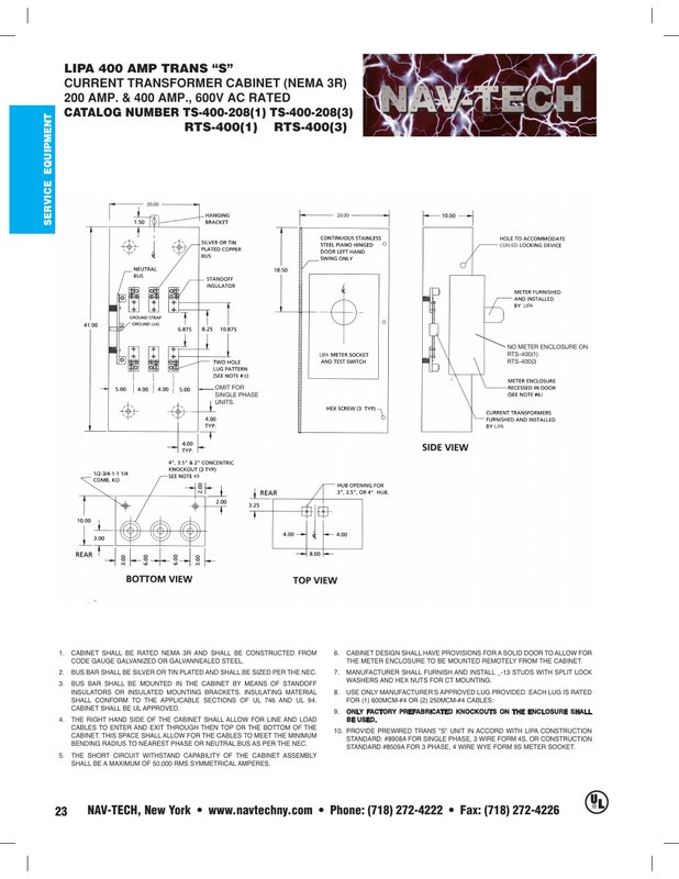 NAV-PG-TS400-208-1 & NAV-PG-TS400-208-3 drawing